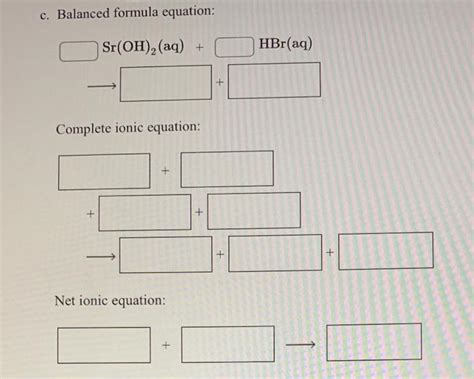 Solved A Balanced Formula Equation Hno3aq Niohs