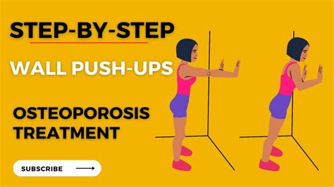 Step By Step Wall Push Ups Guide For Osteoporosis Treatment Exercise