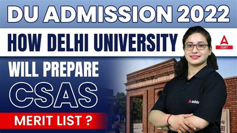 Du Admission 2022 How Delhi University Will Prepare Csas Merit List