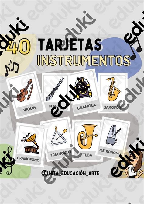 An Image Of Various Musical Instruments In Spanish