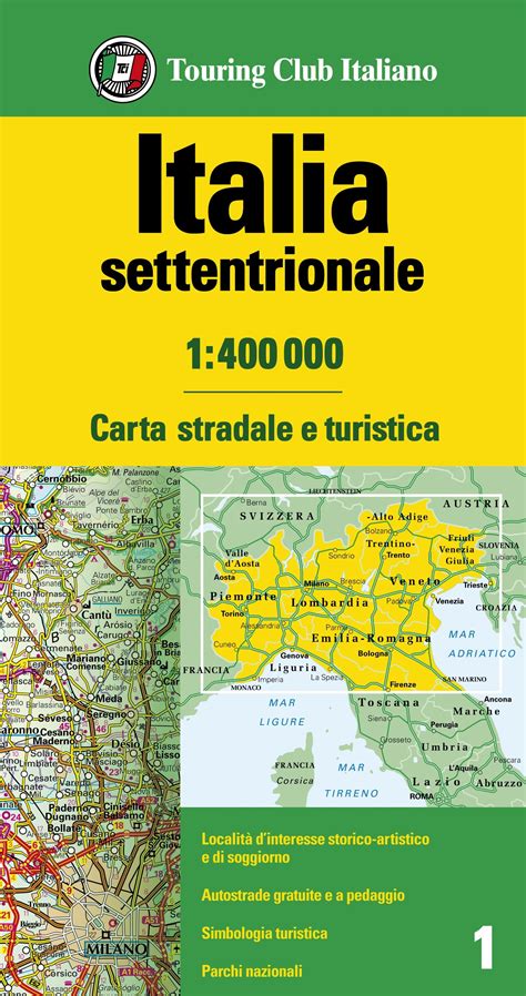 Italia Settentrionale Carta Stradale D Italia