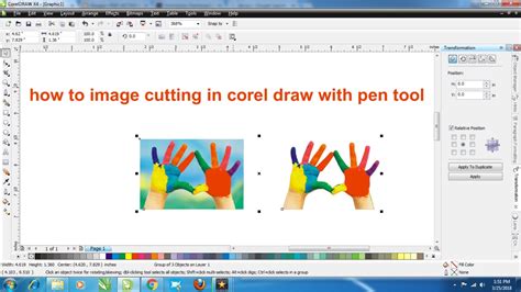 Graphic Software Sikho How To Image Cutting In Corel Draw With Pen Tool