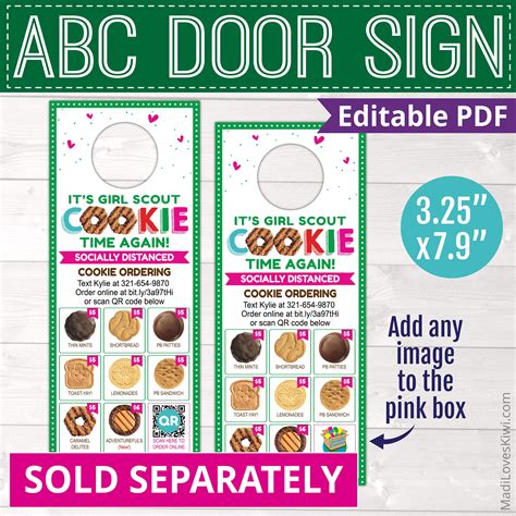 2023 Printable Abc Girl Scout Cookie Menu 8 5x11 Editable Etsy Uk