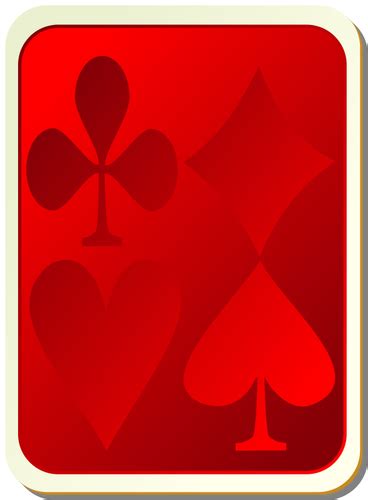 Playing Card Back Red Vector Image Public Domain Vectors