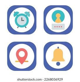 Vector Image Set Office Icons White Stock Vector (Royalty Free ...