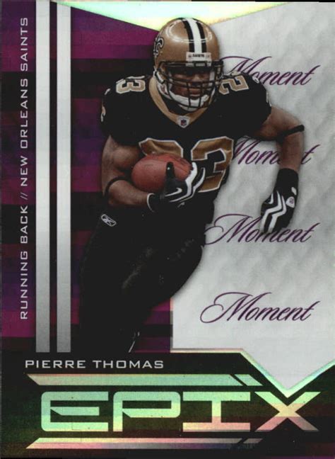 Epix Moment Purple New Orleans Saints Football Card Pierre