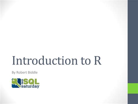 Ppt Introduction To R Powerpoint Presentation Free Download Id9198253