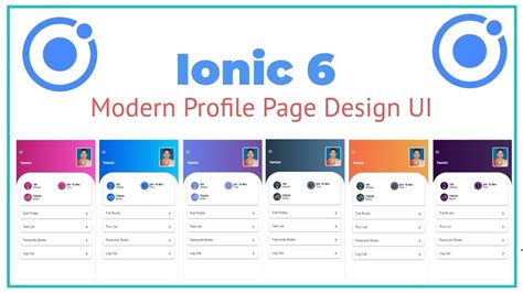 Ionic Angular Modern Ui Profile Page Youtube