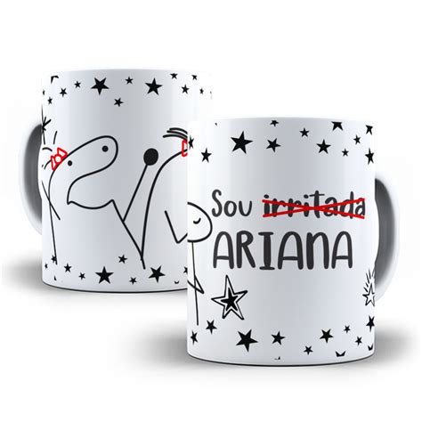 Caneca Flork Meme Signo Sou Irritada Ariana Elo