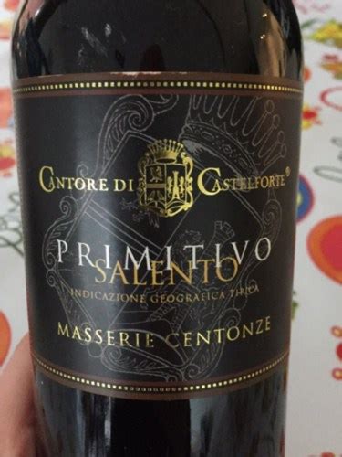 2013 Cantore Di Castelforte Masserie Centonze Primitivo Salento Vivino US