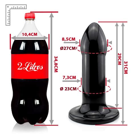 Plug Anal Gigante Flex Vel Pegasus X Cm Preto Brilhante Sex