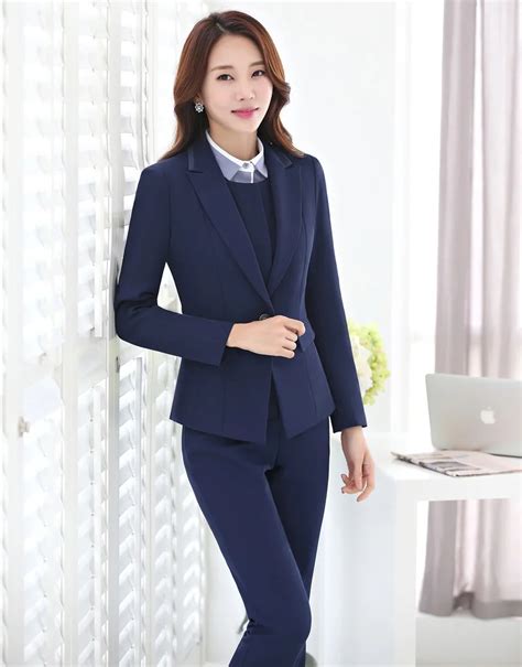 3 Piece Pant Jacket And Vest Sets Formal Waistcoat Blazer Women