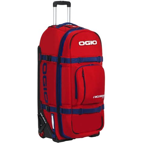 Mala Ogio Rig Pro Wheeled Bag Cubbie Vermelho Grid Motors