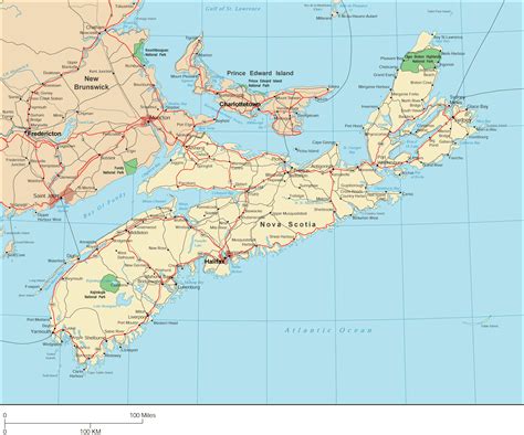 map of maine and nova scotia