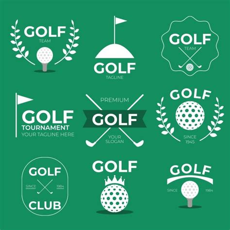 Golf Logos Designs Set Of Modern Logos For Golf Golf Logos On White