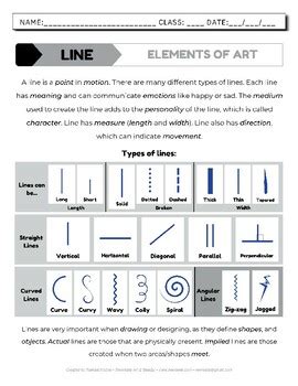 Line Elements Of Art By Riekreate Tpt