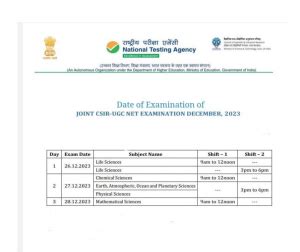 Csir Net Exam Date Out Shift Timings Exam Schedule