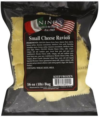 Ninos Small Cheese Ravioli 16 Oz Nutrition Information Innit