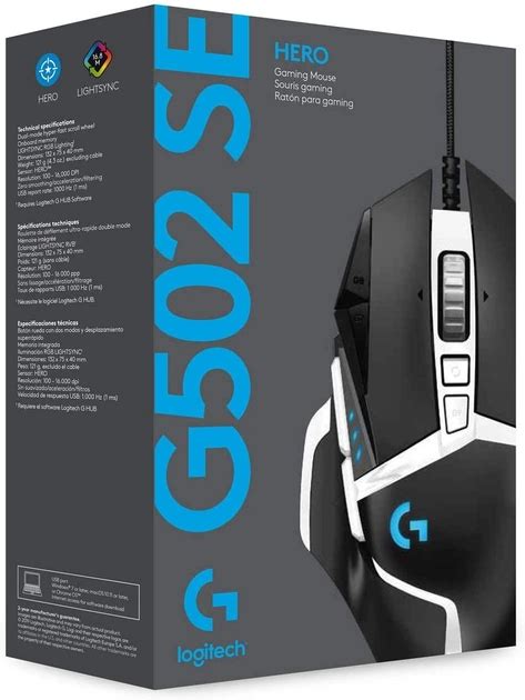 Мышь Logitech G502 SE Hero Gaming Mouse USB Black/White (910-005729 ...