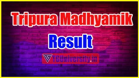 Tripura Madhyamik Result Tbse Class Marksheet Tbse Class Th