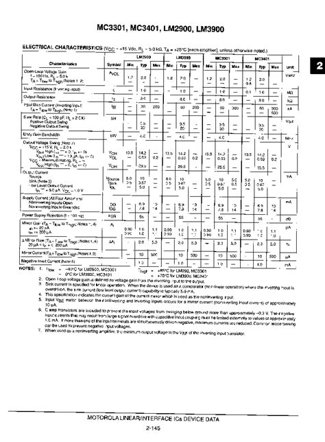 Lm Datasheet Pages Motorola Quad Single Supply Operational