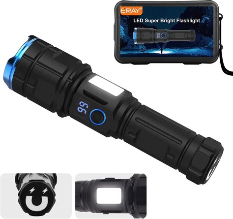 Eray Led Super Bright Torch Usb Rechargeable Waterproof Tactical