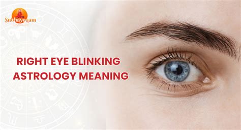 Right Eye Blinking for Female & Male Astrology meaning