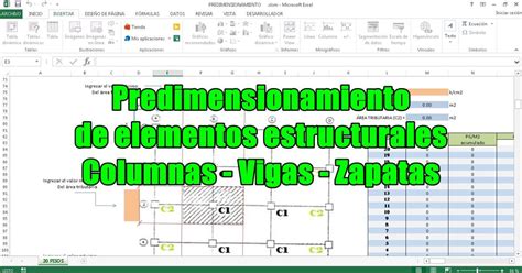 Excel Para Predimensionamiento Vigas Columnas Zapatas Artofit