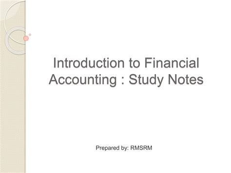 Basic Accounting Concepts And Principles Pptx