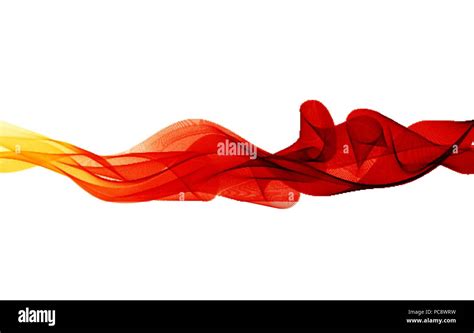 Abstract Orange Color Wave Design Element Curve Flow Orange Motion