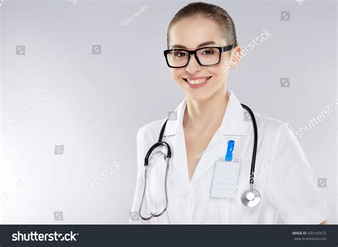 Nice Female Doctor Brown Hair Nude Stock Photo 643165672 Shutterstock