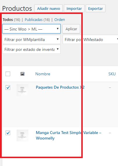 Sincronización Desde Woocommerce Hacia Mercado Libre