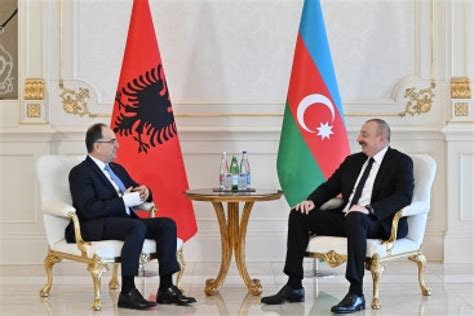 President Ilham Aliyev Met With President Of Albania Bajram Begaj Photo