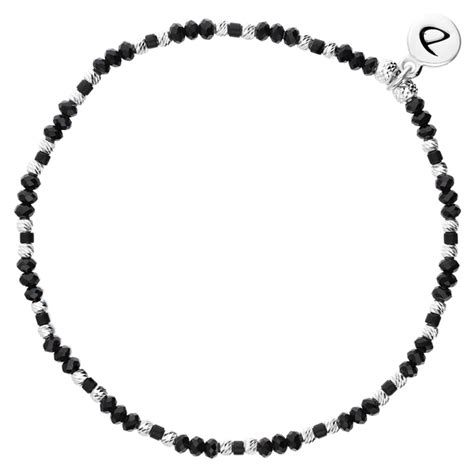 Bracelet Elastique Perles Noires Nusa Doriane Bijoux