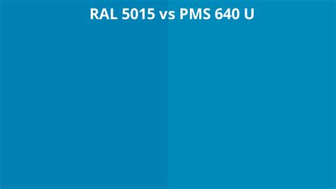 Ral 5015 Vs Pms 640 U Ral Colour Chart Uk