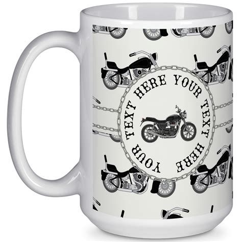 Motorcycle 15 Oz Coffee Mug White Personalized Youcustomizeit