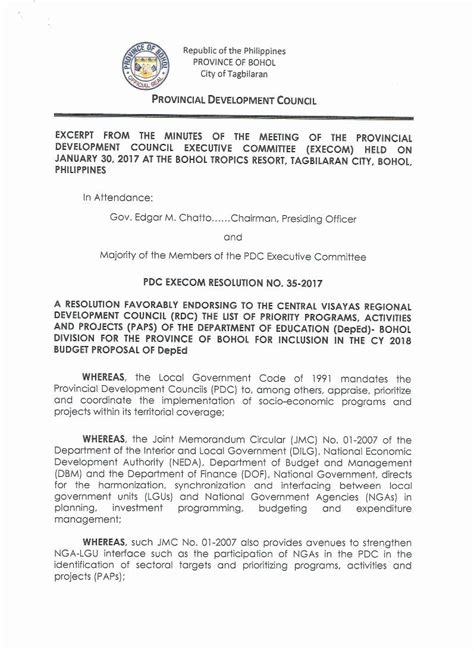 Pdf Ppdo Bohol Gov Ph Of Deped Bohol Division Which Is Attached