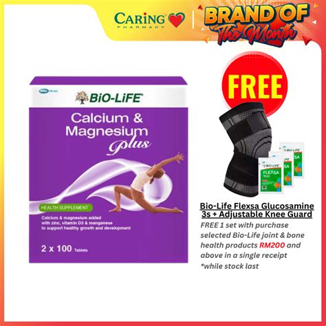 CARING BIO LIFE CALCIUM MAGNESIUM PLUS 100T 2 Shopee Malaysia