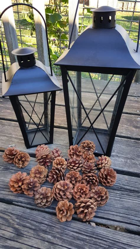 Easy Pinecone Lantern Festive Holiday Home Decor Holiday Home Decor