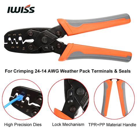 IWISS IWS 1424B Weather Pack Crimper Tools For Crimping Delphi Packard