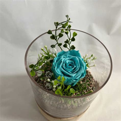 Rose Ternelle Turquoise En Arrangement Pour Maman Boutique Cadeau