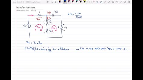 Obtaining A Transfer Function Of A Circuit Youtube