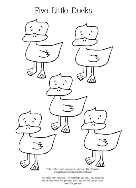 Five little ducks coloring pages download and print for free