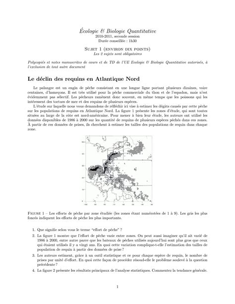 Examen 2014 questions et réponses Ecologie Biologie Quantitative