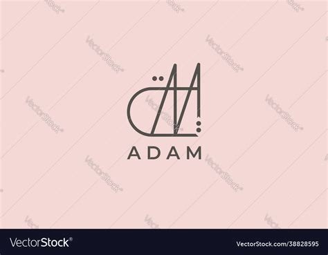 Logo name adam usable design for private Vector Image