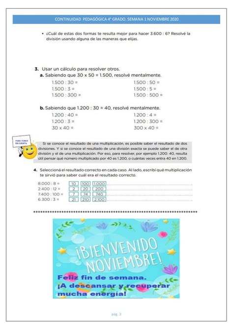 Matematica Semana Al De Noviembre Pdf