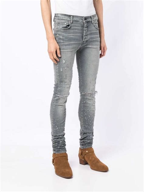 Amiri Shotgun Distressed Effect Skinny Jeans Farfetch