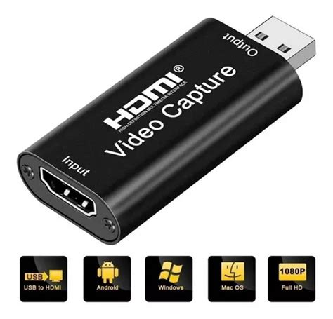 Capturador De Video Hdmi A Usb Pc Laptop Full Hd Fhd 1080p Cuotas Sin