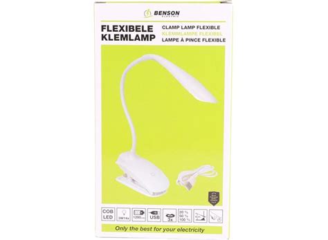 Benson Led Klemlamp Flexibel Dimbaar Usb Oplaadbaar Dealdonkey