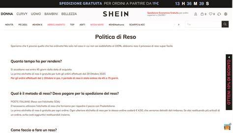 Come Fare Un Reso Su Shein Istruzioni E Procedimento